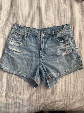 EUC American Eagle Shorts Size 10 Light Wash Jeans W/ Rips